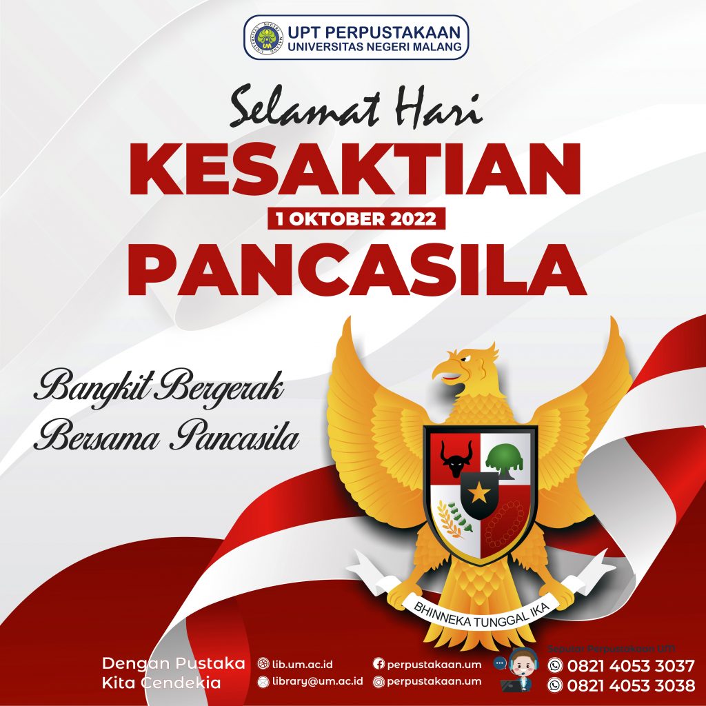 Selamat Hari Kesaktian Pancasila | UPT Perpustakaan UM