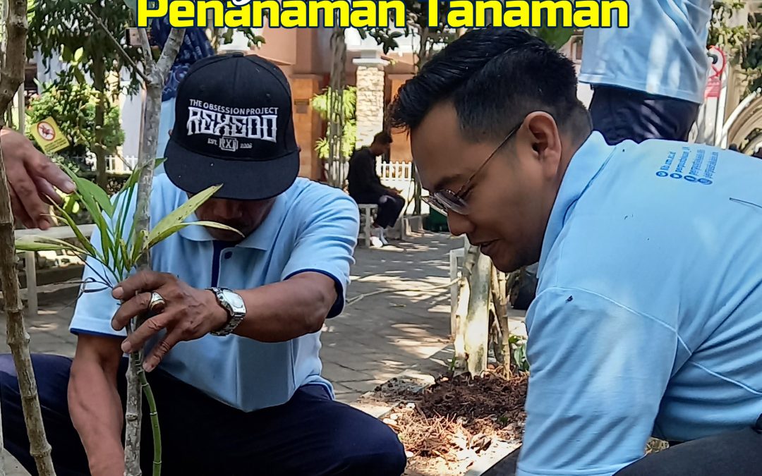 Penghijauan Area Taman UPT Perpustakaan UM