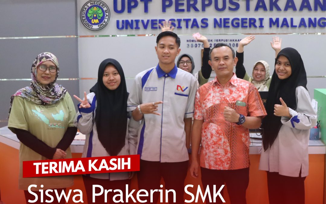Praktik Kerja Industri Siswa Jurusan Desain Komunikasi Visual (DKV) SMK Muhammadiyah 3 Singosari di UPT Perpustakaan UM