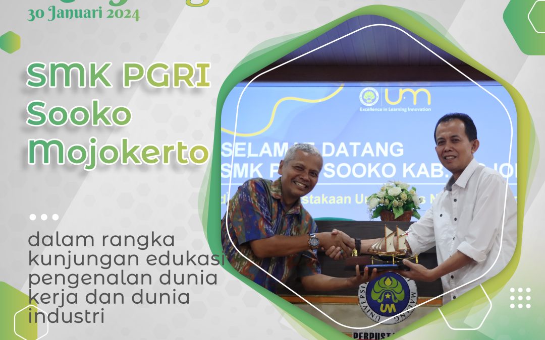 Kunjungan Edukasi SMK PGRI Sooko Mojokerto ke UPT Perpustakaan UM