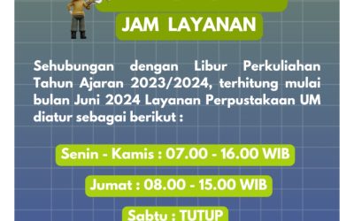 Jam Layanan mulai bulan Juni 2024