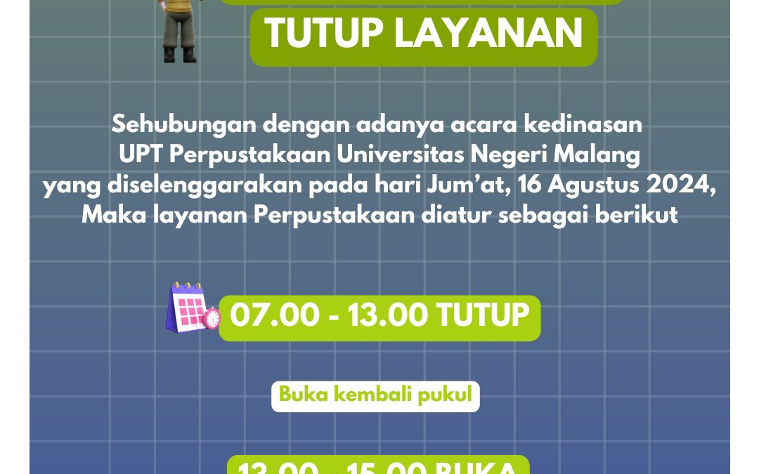 Jam Layanan 16 Agustus 2024