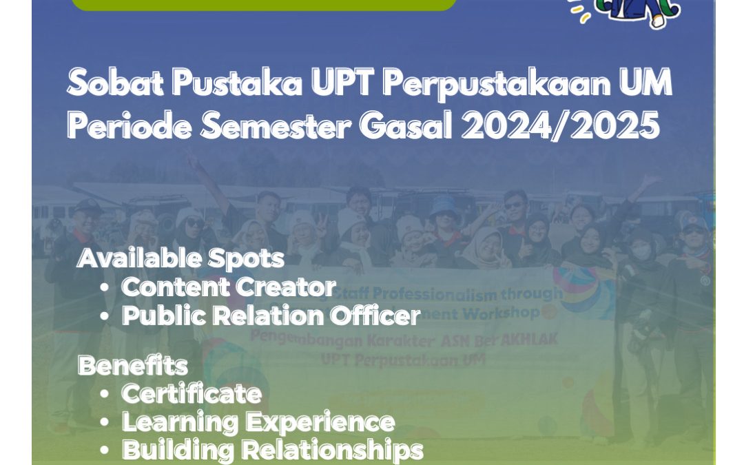 Pendaftaran Sobat Pustaka untuk Periode Semester Gasal 2024/2025