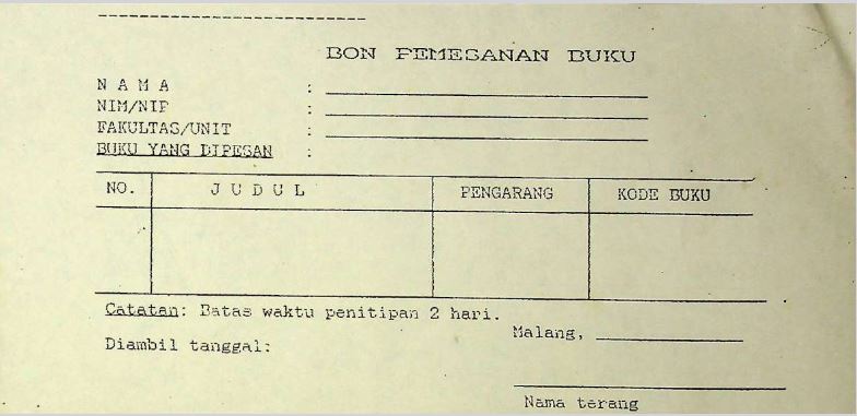 Bon Pemesanan Buku