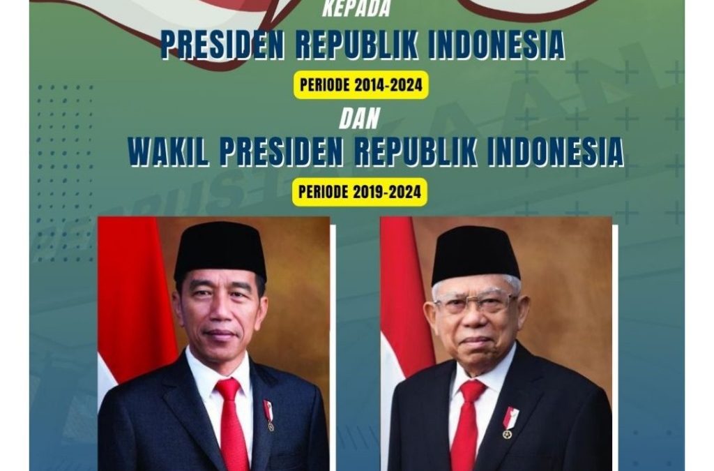 Terima kasih kepada Presiden RI dan Wakil Presiden RI Periode 2019-2024