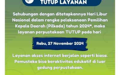 Pengumuman Tutup Layanan 27 November 2024