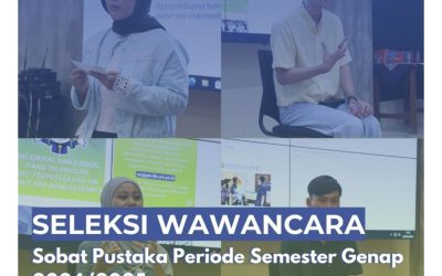 UPT Perpustakaan Universitas Negeri Malang (UM) telah menggelar seleksi wawancara untuk calon Sobat Pustaka Periode Semester Genap 2024/2025.