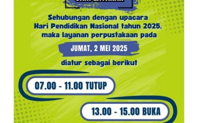 Pengumuman Jam Layanan Jum’at, 2 Mei 2025