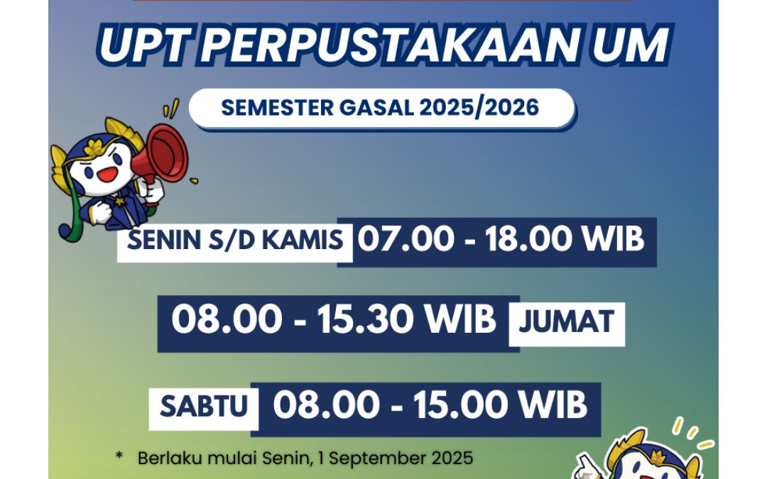 Jam Layanan Terhitung mulai 1 September 2025
