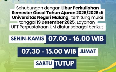 Pengumuman Jam Layanan selama Libur Perkuliahan