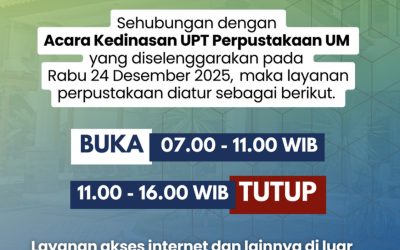 Pengumuman Layanan Rabu 24 Desember 2025