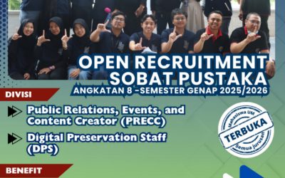 Open Recruitment Sobat Pustaka Semester Genap 2025/2026
