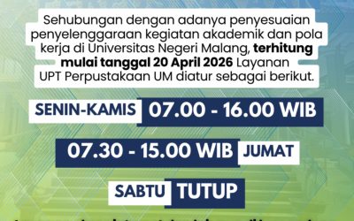 Pengumuman Jam Layanan Perpustakaan UM