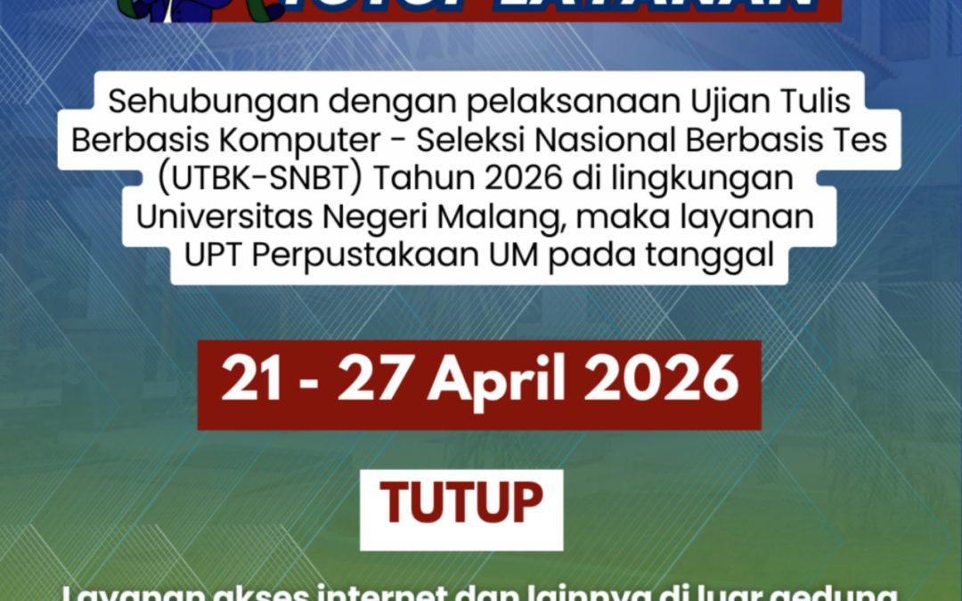 Pengumuman Tutup Layanan selama UTBK-SNBT