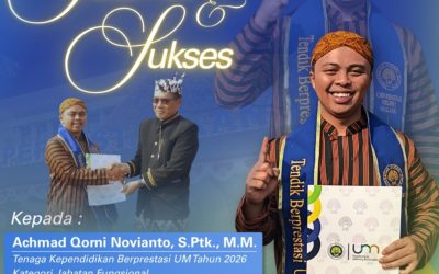 Selamat dan Sukses Achmad Qorni Novianto, S.Ptk., M.M.