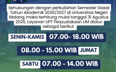 Jam Layanan selama Perkuliahan Semester Gasal Tahun Akademik 2026/2027